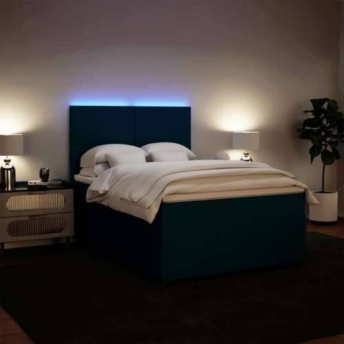 Krevet box spring s madracem plavi 160 x 200 cm baršunasti - Plava 160 x 200 cm Gladak dizajn Cijena