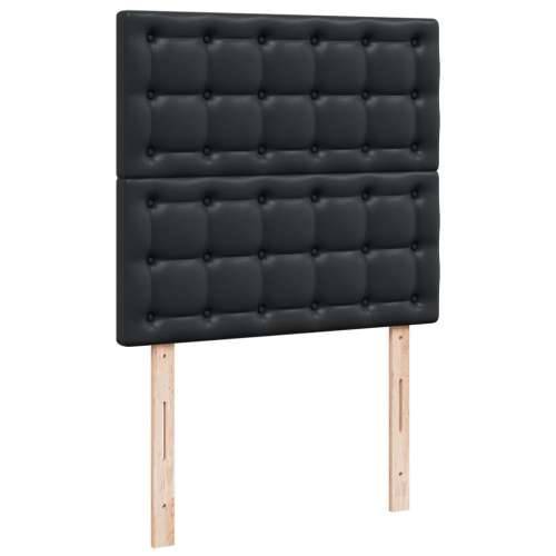 Krevet s oprugama i madracem crni 100x200 cm od umjetne kože - Crna 100 x 200 cm gumbi Cijena