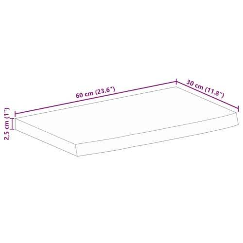 Stolna ploča 60 x 30 x 2,5 cm masivno drvo manga sa živim rubom - Prirodna 60 x 30 x 2.5 cm 1 Grubo masivno drvo manga Cijena