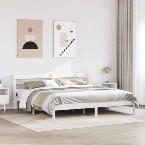 Okvir kreveta bez madraca bijeli 200x200 cm od masivne borovine - Bijela 200 x 200 cm Cijena