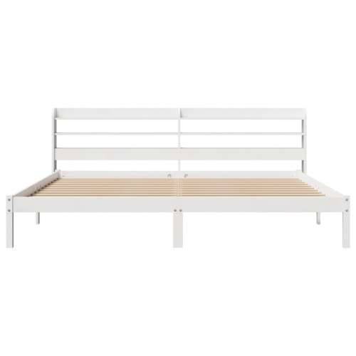 Okvir kreveta bez madraca bijeli 200x200 cm od masivne borovine - Bijela 200 x 200 cm Cijena