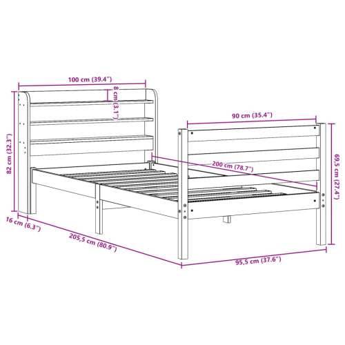 Okvir kreveta s uzglavljem bez madraca bijeli 90x200 cm - Bijela 90 x 200 cm Cijena