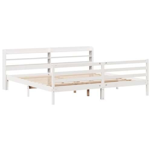 Okvir kreveta s uzglavljem bez madraca bijeli 200x200 cm - Bijela 200 x 200 cm Cijena