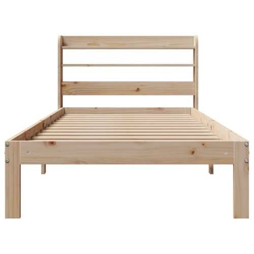 Okvir kreveta s uzglavljem 75x190 cm od borovine - Prirodna 75 x 190 cm Cijena