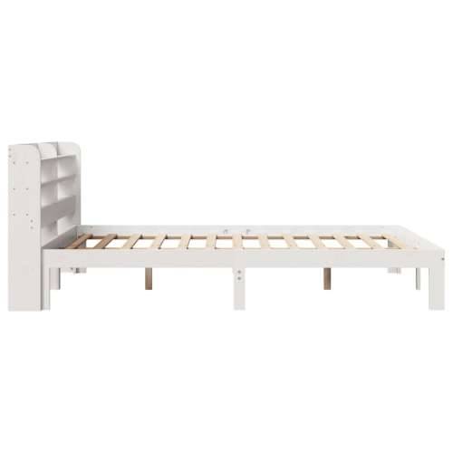 Okvir za krevet s uzglavljem bijeli 135 x 190 cm od borovine - Bijela 135 x 190 cm Cijena