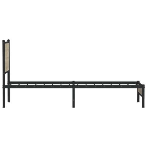 Metalni okvir kreveta bez madraca boja hrasta sonome 80x200 cm - sonoma hrast 80 x 200 cm s uzglavljem i niskim podnožjem Cijena