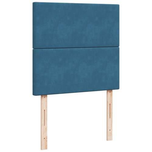 Box spring krevet s madracem tamnoplavi 100x200 cm baršunasti - Plava 100 x 200 cm Gladak dizajn Cijena