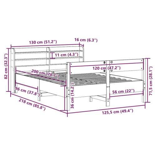 Okvir kreveta bez madraca bijeli 120 x 200 cm masivna borovina - Bijela 120 x 200 cm Cijena