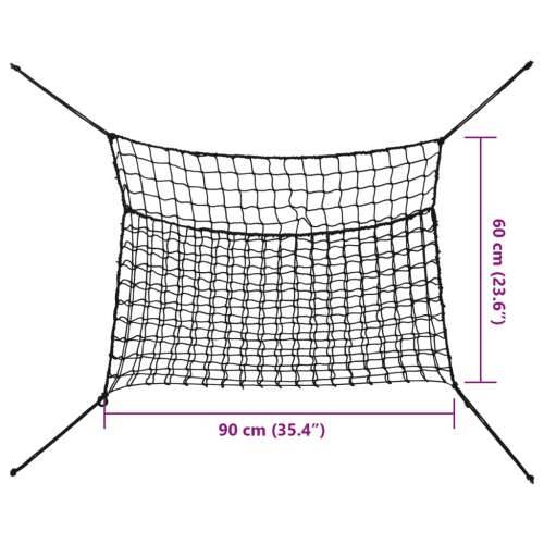 Mreže za sijeno 2 kom pravokutne crna 90 x 60 cm PP - Crna 0.9 x 0.6 m 2 Cijena