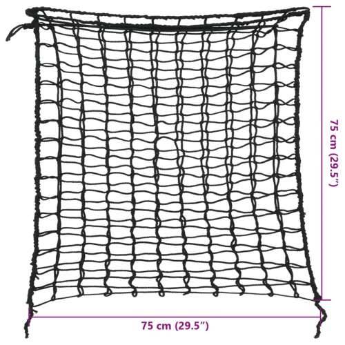 Mreže za Sijeno 2 kom Pravokutne crna 75x75 cm PP - Crna 0.75 x 0.75 m 2 Cijena