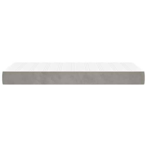 Madrac s oprugama svjetlosivi 100x210x20 cm baršunasti - Svjetlosiva 100 x 210 cm 1 Cijena