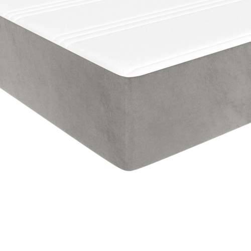Madrac s oprugama svjetlosivi 100x210x20 cm baršunasti - Svjetlosiva 100 x 210 cm 1 Cijena