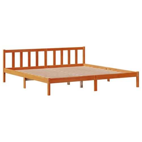 Okvir kreveta s uzglavljem voštano smeđi 200x200 cm od borovine - Smeđa 200 x 200 cm Cijena