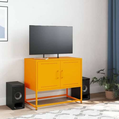 TV ormarić boja senfa 68,5 x 39 x 60,5 cm čelični - Žuta 1 Cijena