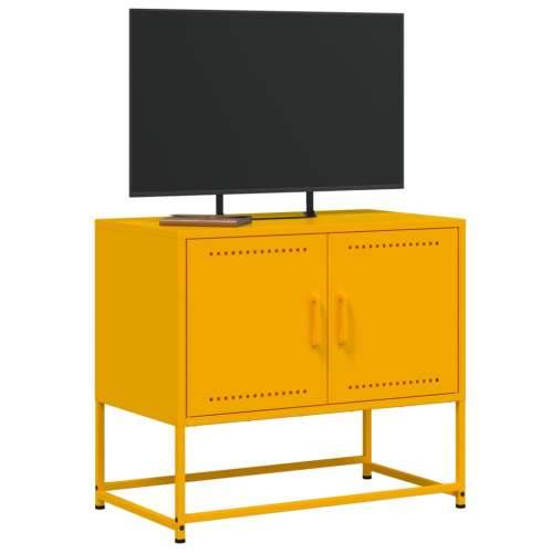 TV ormarić boja senfa 68,5 x 39 x 60,5 cm čelični - Žuta 1 Cijena