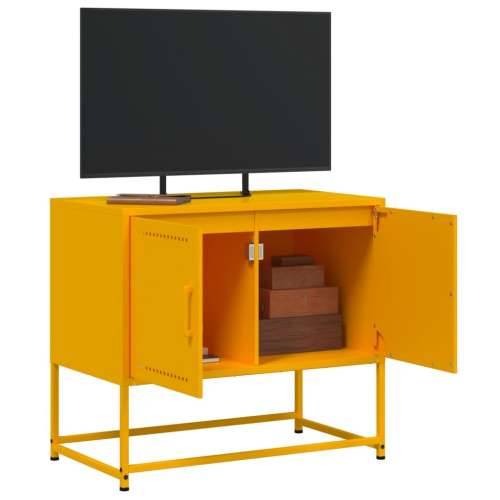 TV ormarić boja senfa 68,5 x 39 x 60,5 cm čelični - Žuta 1 Cijena