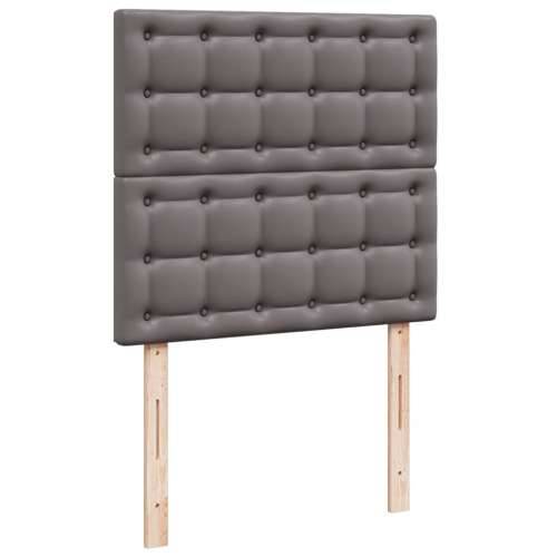 Krevet s oprugama i madracem sivi 80 x 200 cm od umjetne kože - Siva 80 x 200 cm gumbi Cijena
