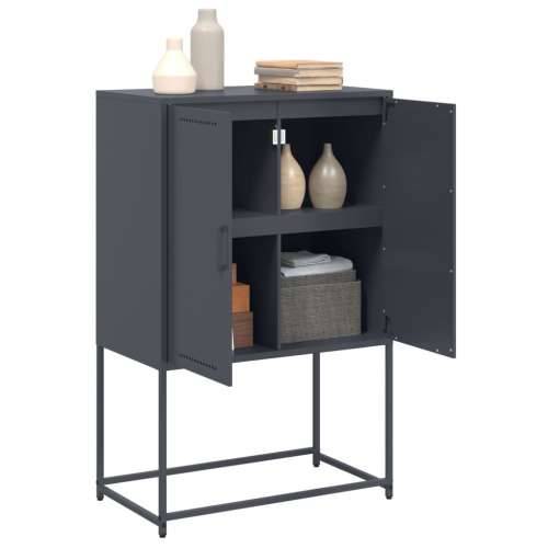 Visoka komoda antracit 68,5x38,5x107 cm čelična Antracit 1 Cijena