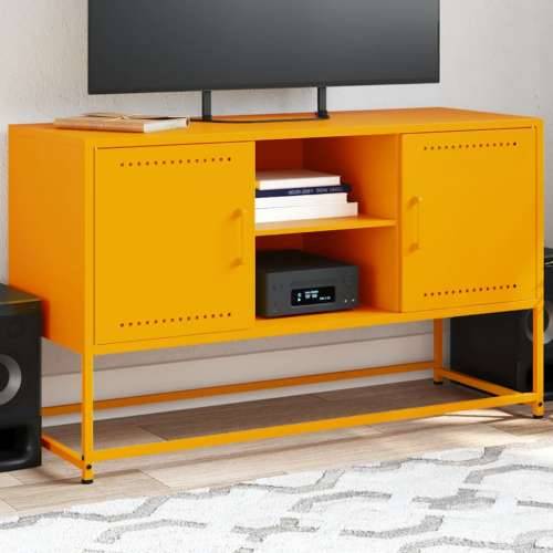 TV ormarić boja senfa 100,5 x 39 x 60,5 cm čelični - Žuta 1 Cijena