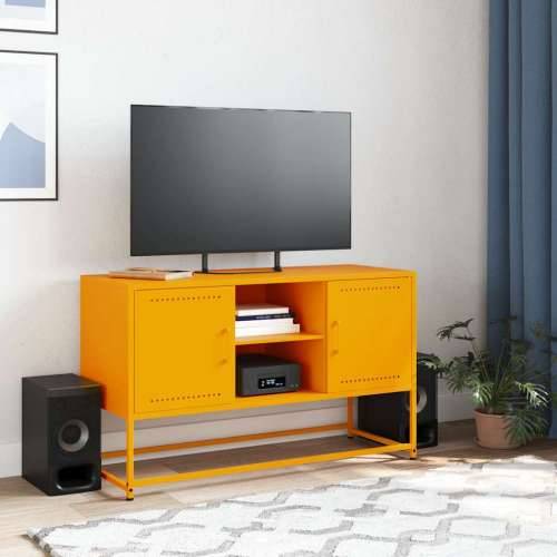 TV ormarić boja senfa 100,5 x 39 x 60,5 cm čelični - Žuta 1 Cijena