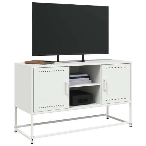 TV ormarić bijeli 100,5 x 39 x 60,5 cm čelični - Bijela 1 Cijena