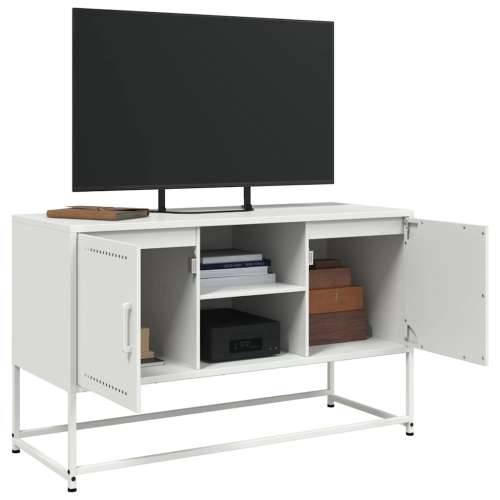 TV ormarić bijeli 100,5 x 39 x 60,5 cm čelični - Bijela 1 Cijena