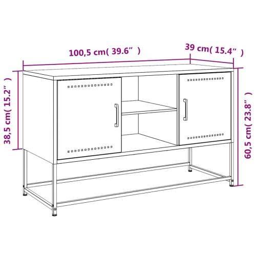 TV ormarić bijeli 100,5 x 39 x 60,5 cm čelični - Bijela 1 Cijena