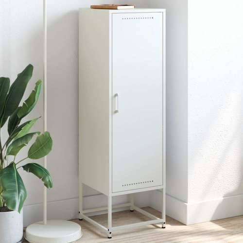 Visoka komoda bijela 36x39x123 cm čelična Bijela 1 Cijena