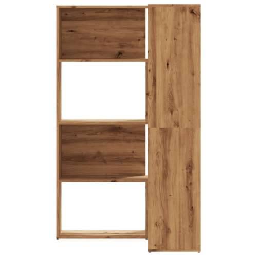 Kutni regal z knjige 4 razine artisian hrast 85x85x140cm drveni - Boja hrasta 1 Cijena