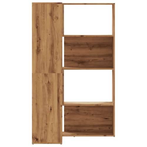 Kutni regal z knjige 4 razine artisian hrast 85x85x140cm drveni - Boja hrasta 1 Cijena