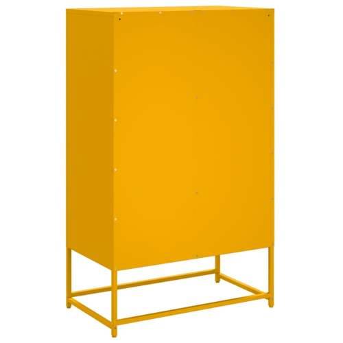 Visoka komoda boja senfa 68x39x111,5 cm od čelika Žuta 1 Cijena
