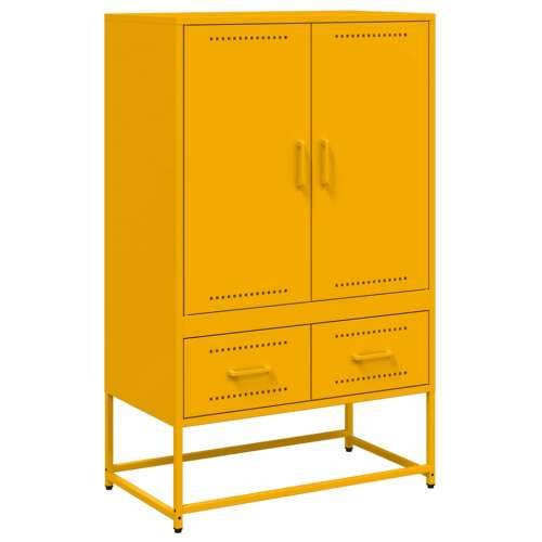 Visoka komoda boja senfa 68x39x111,5 cm od čelika - Žuta 1 Cijena