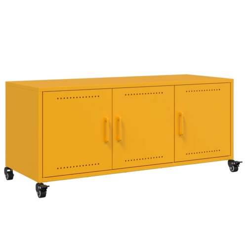 TV ormarić boja senfa 100,5 x 39 x 43,5 cm čelični - Žuta 1 Cijena