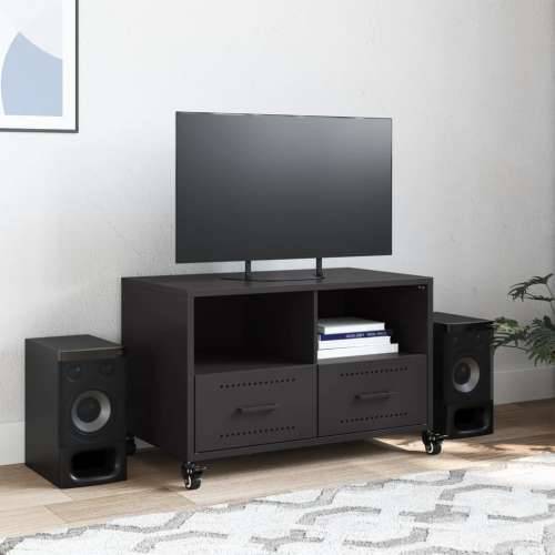 TV ormarić crni 68 x 39 x 43,5 cm čelik - Crna 1 Cijena