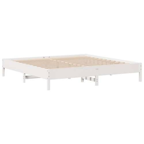 Okvir kreveta bez madraca bijeli 200x200 cm od masivne borovine - Bijela 200 x 200 cm Cijena