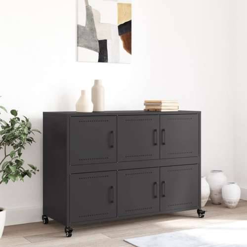 Komoda crna 100,5 x 39 x 72 cm čelik - Crna 1 Cijena