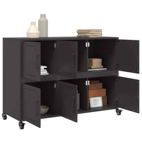 Komoda crna 100,5 x 39 x 72 cm čelik - Crna 1 Cijena