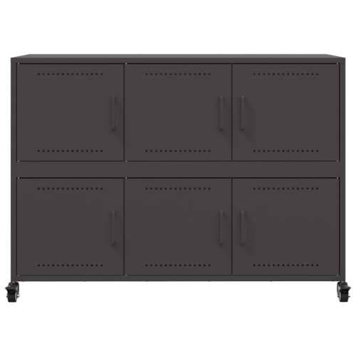 Komoda crna 100,5 x 39 x 72 cm čelik - Crna 1 Cijena