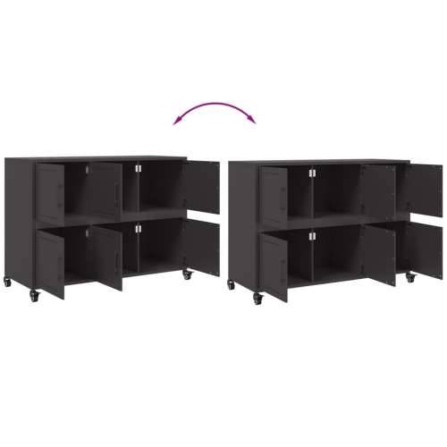 Komoda crna 100,5 x 39 x 72 cm čelik - Crna 1 Cijena