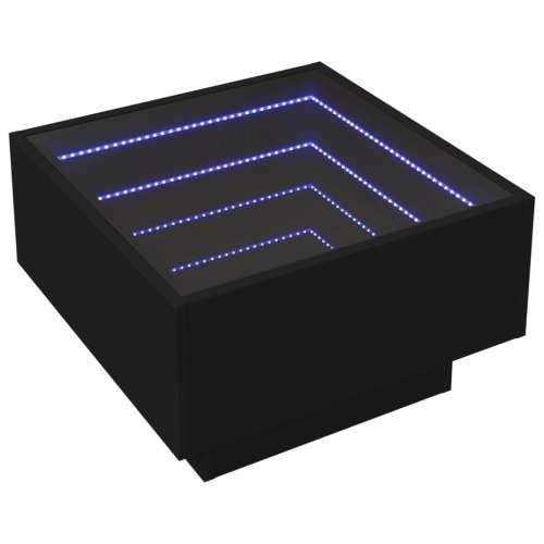 Stolić za kavu LED crni 50x50x30 cm od konstruiranog drva - Crna 50 x 50 x 30 cm 1 Cijena