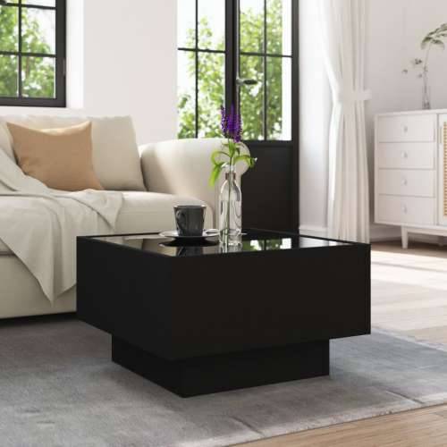 Stolić za kavu LED crni 50x50x30 cm od konstruiranog drva - Crna 50 x 50 x 30 cm 1 Cijena