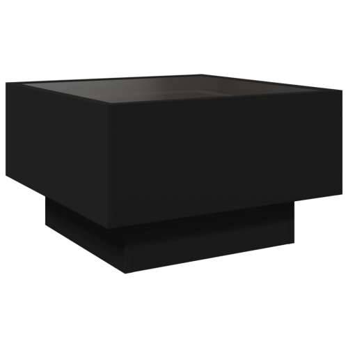 Stolić za kavu LED crni 50x50x30 cm od konstruiranog drva - Crna 50 x 50 x 30 cm 1 Cijena