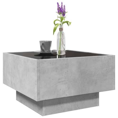 Stolić za kavu LED siva boja betona 50x50x30 cm drveni - Beton siva 50 x 50 x 30 cm 1 Cijena