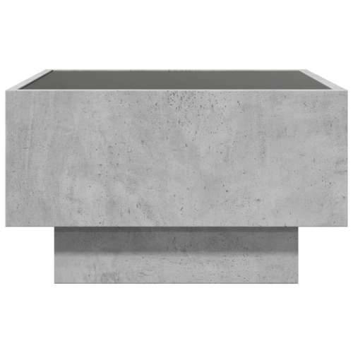 Stolić za kavu LED siva boja betona 50x50x30 cm drveni - Beton siva 50 x 50 x 30 cm 1 Cijena