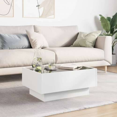 Stolić za kavu LED bijeli 70 x 50 x 30 cm od konstruiranog drva - Bijela 70 x 50 x 30 cm 1 Cijena