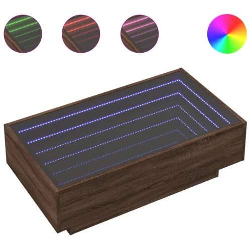 Stolić za kavu LED boja hrasta 90x50x30 cm konstruirano drvo - Smeđi hrast 90 x 50 x 30 cm 1 Cijena