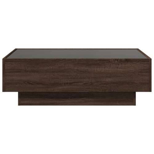 Stolić za kavu LED boja hrasta 90x50x30 cm konstruirano drvo - Smeđi hrast 90 x 50 x 30 cm 1 Cijena