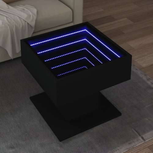 Stolić za kavu LED crni 50x50x45 cm od konstruiranog drva - Crna 1 50 cm Cijena