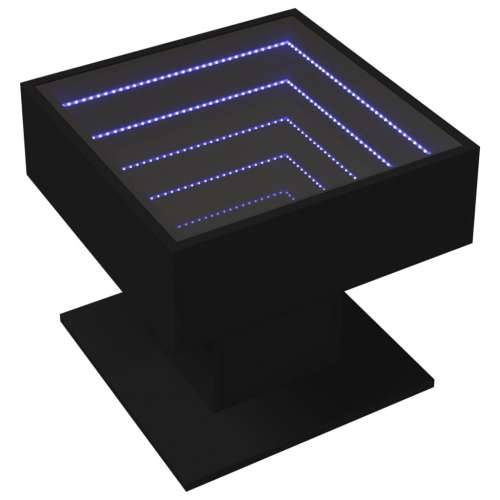 Stolić za kavu LED crni 50x50x45 cm od konstruiranog drva - Crna 1 50 cm Cijena