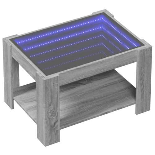 Stolić za kavu LED boja hrasta 73x53x45 cm konstruirano drvo - Sivi hrast sonoma 1 73 cm Cijena
